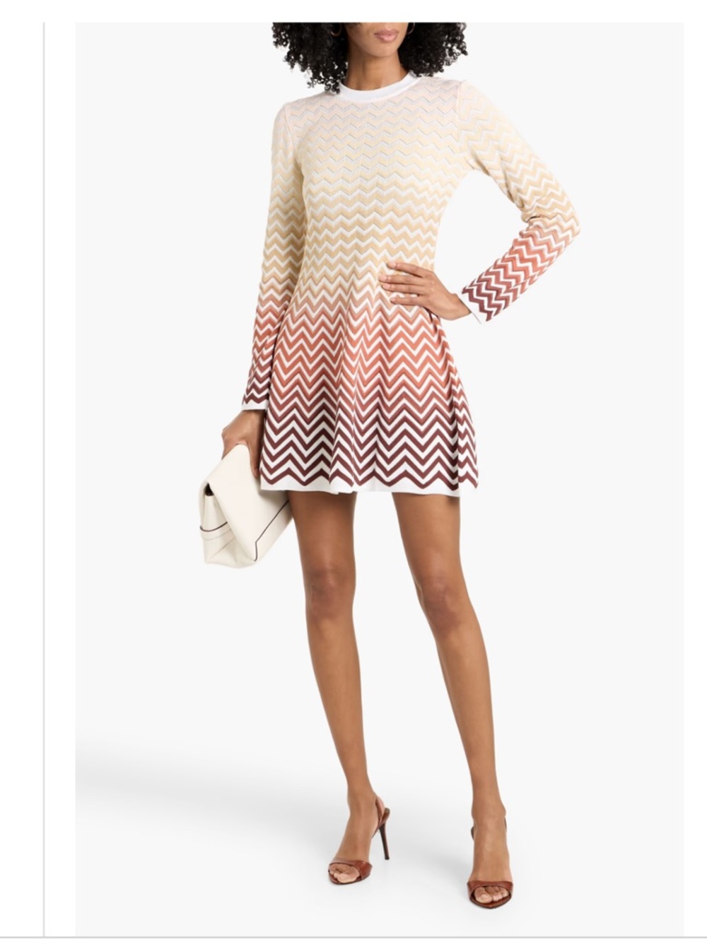 MISSONI Crochet-knit cotton-blend mini dress